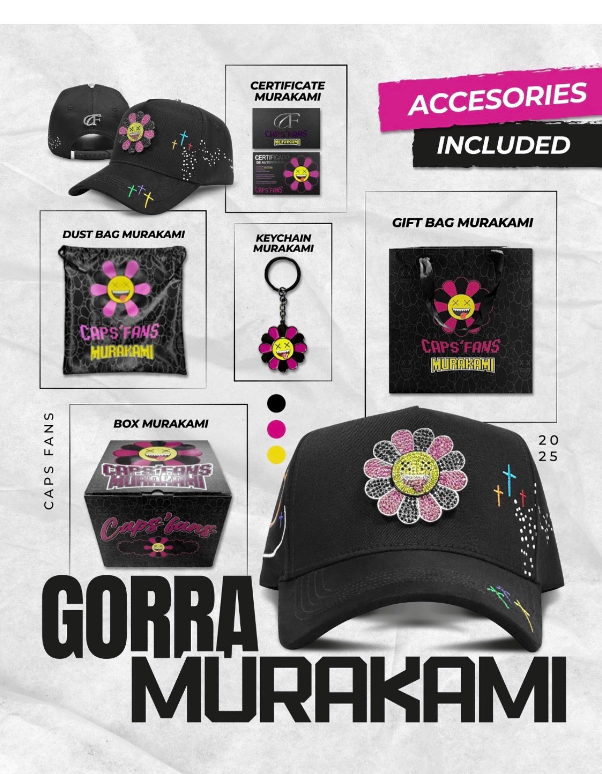 Murakami cap 💮 Full set